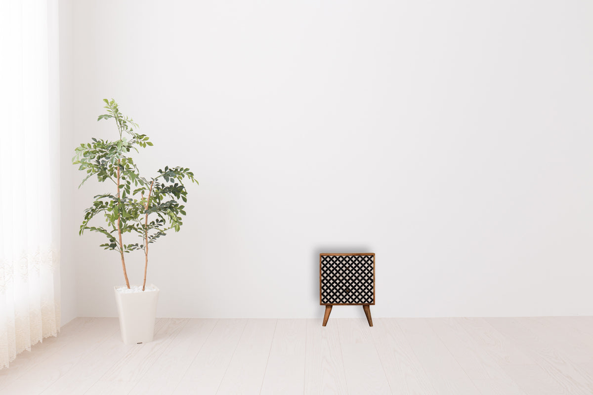 Diamond Screen Printed Bedside