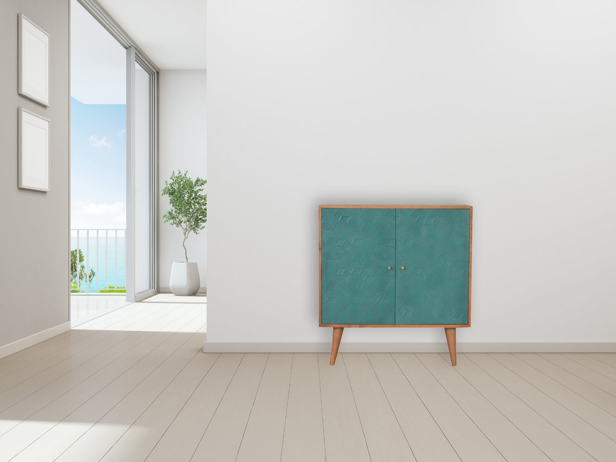 Acadia Teal Cabinet
