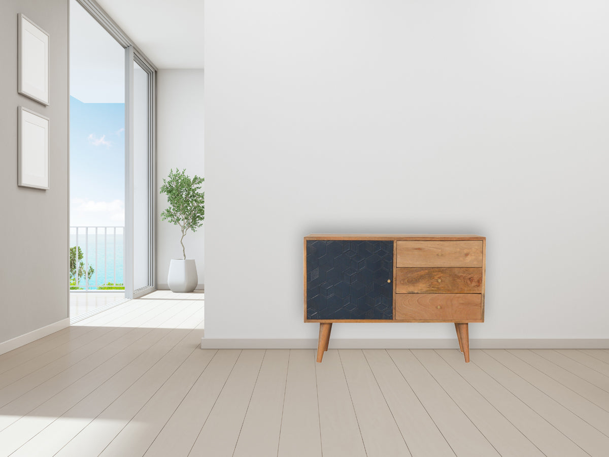 Acadia Black Cabinet with Drawers