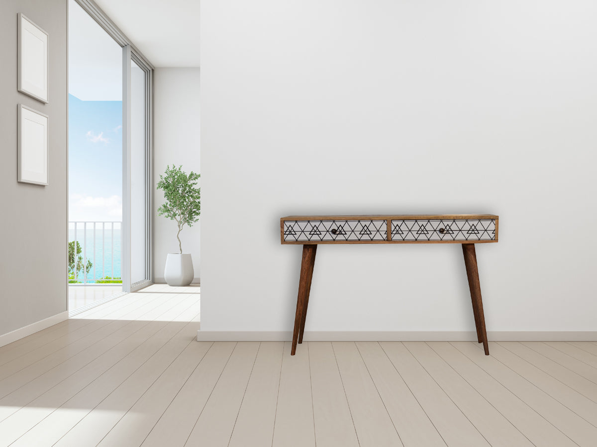 Triangular Long Console Table
