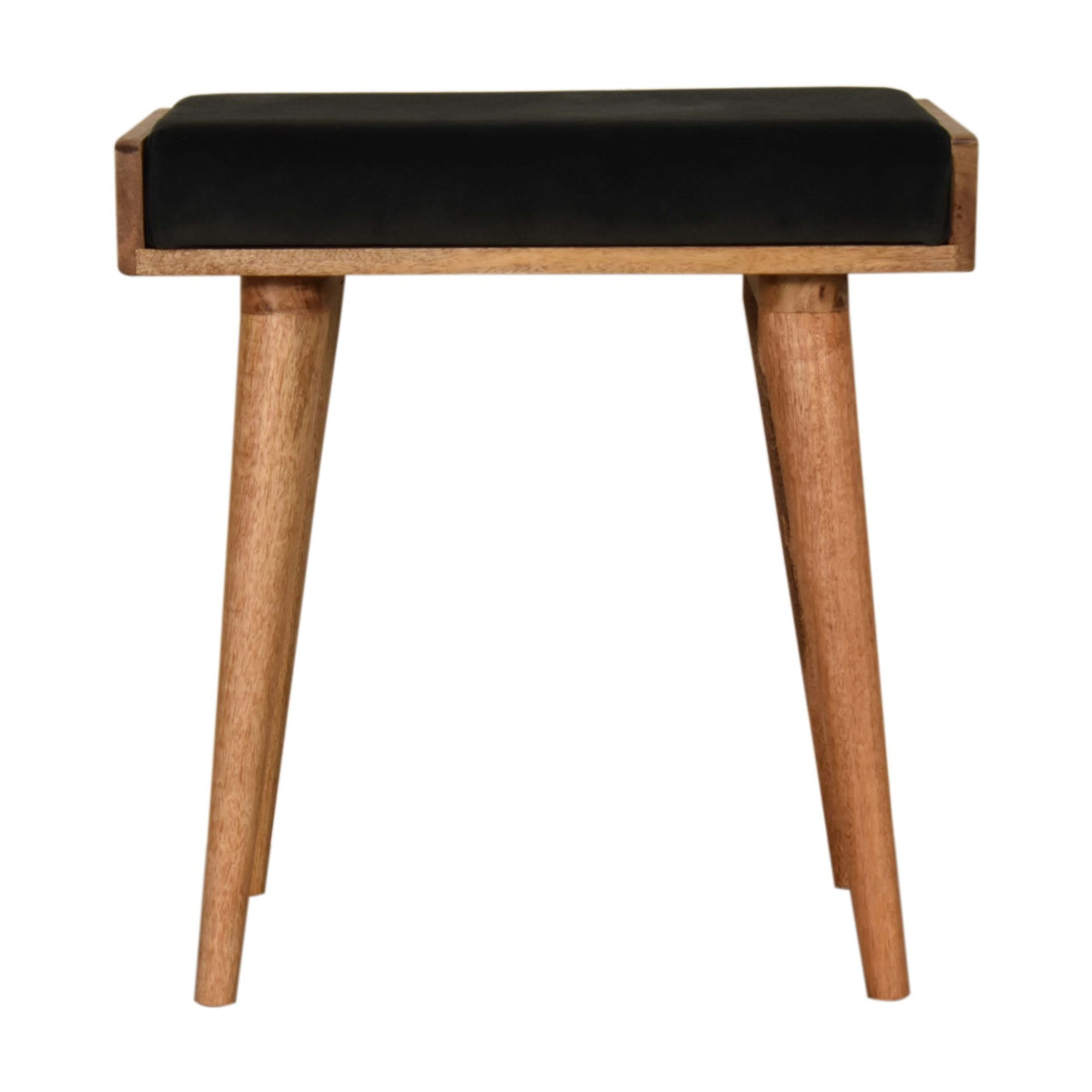 Emerald Velvet Tray Style Footstool