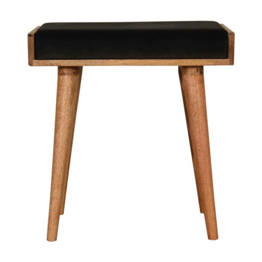 Emerald Velvet Tray Style Footstool