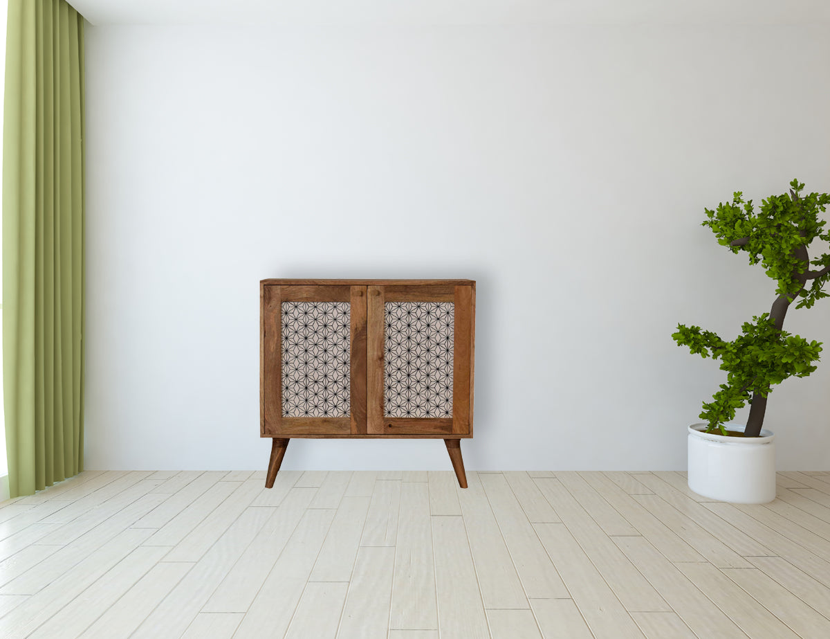 Geometric Screen Printed Cabinet