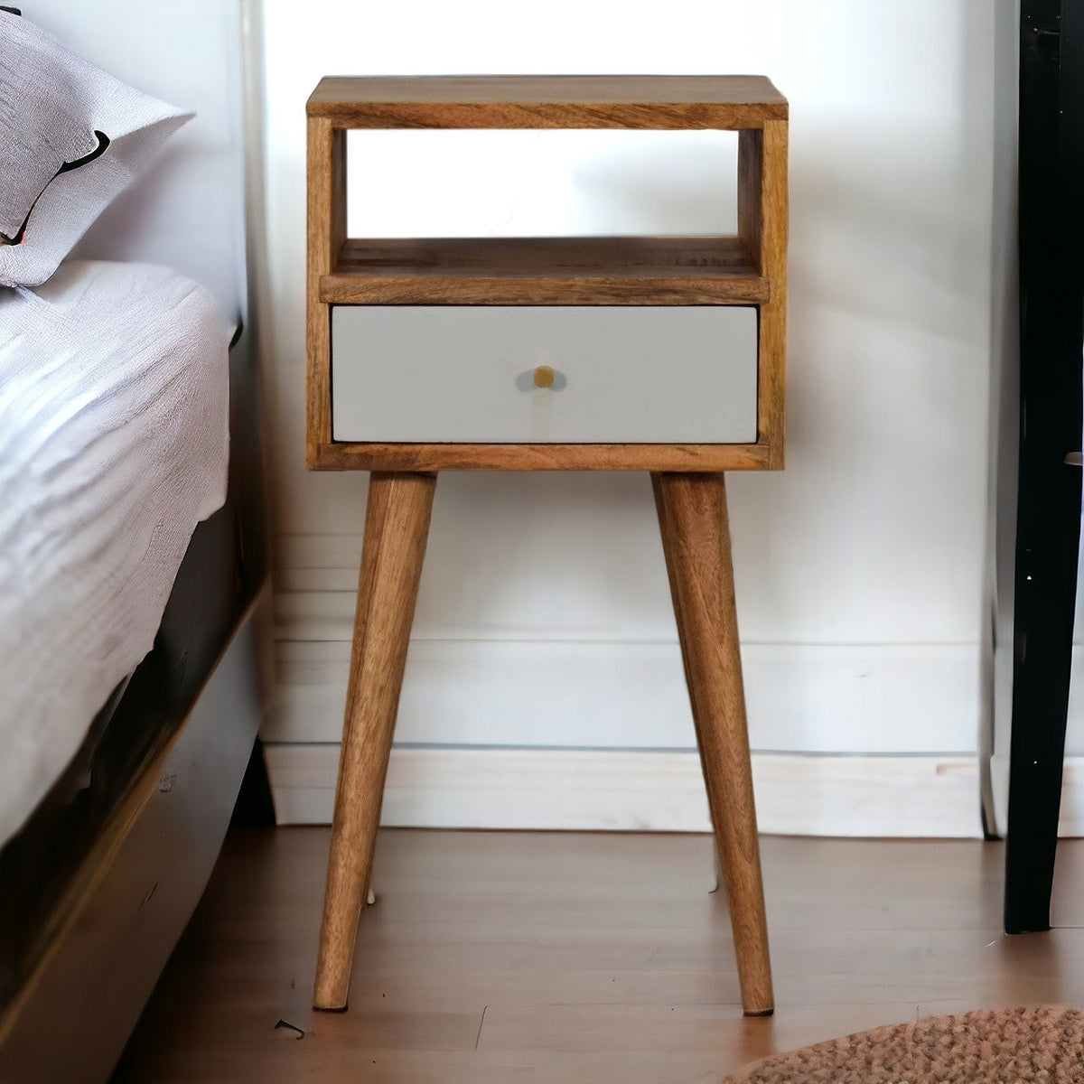 Mini Sky Blue Hand Painted Bedside Table