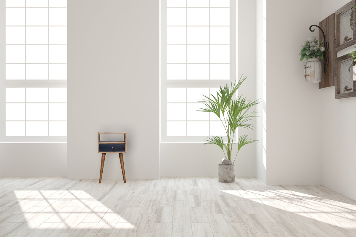 Mini Navy Blue Hand Painted Bedside