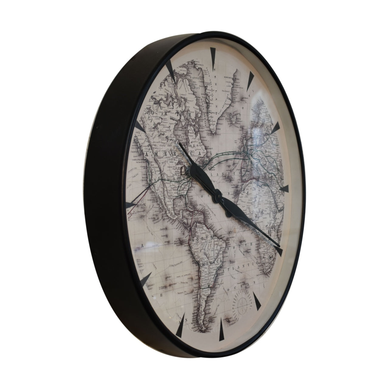 Atlas Style Wall Clock Elegant Home Decor Timepiece