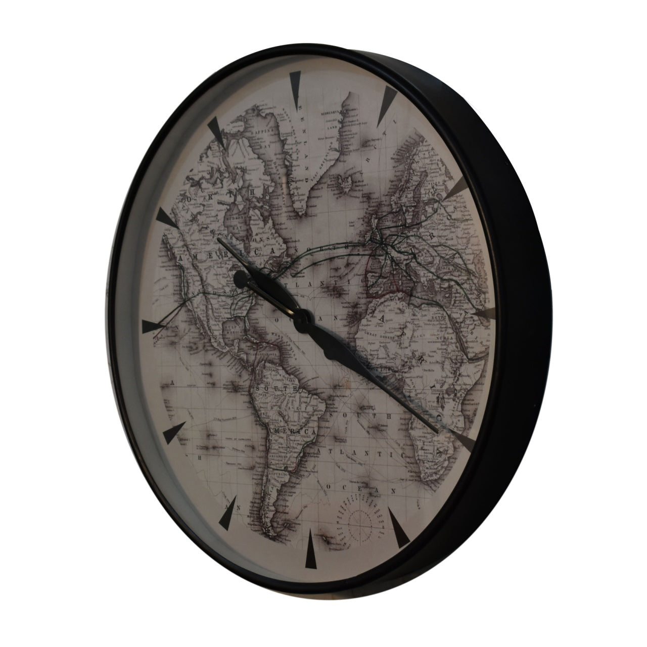 Atlas Style Wall Clock Elegant Home Decor Timepiece