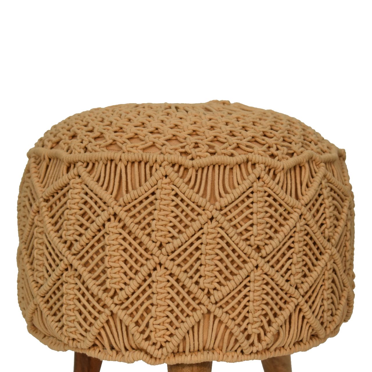 Crotchet Brown Footstool