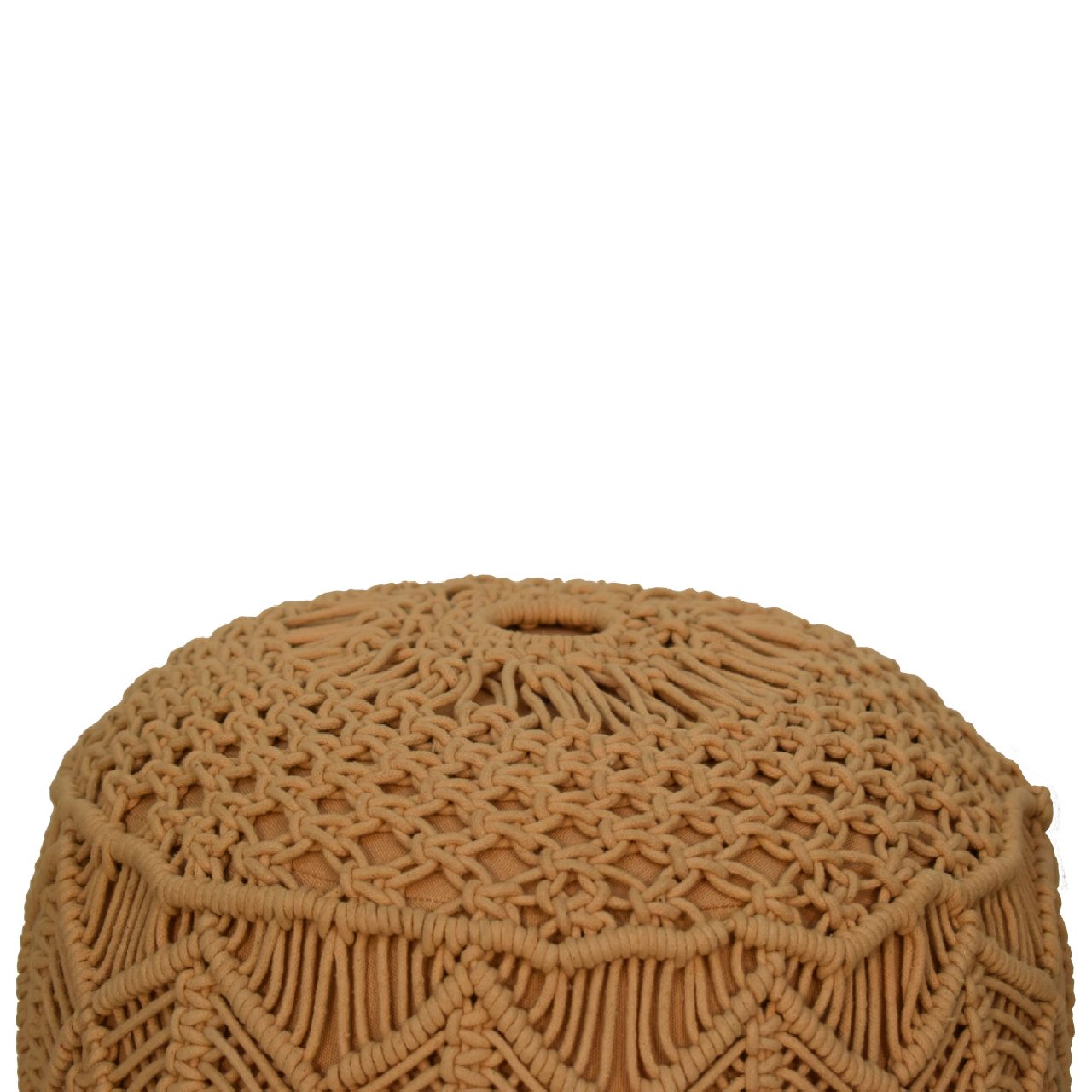 Crotchet Brown Footstool