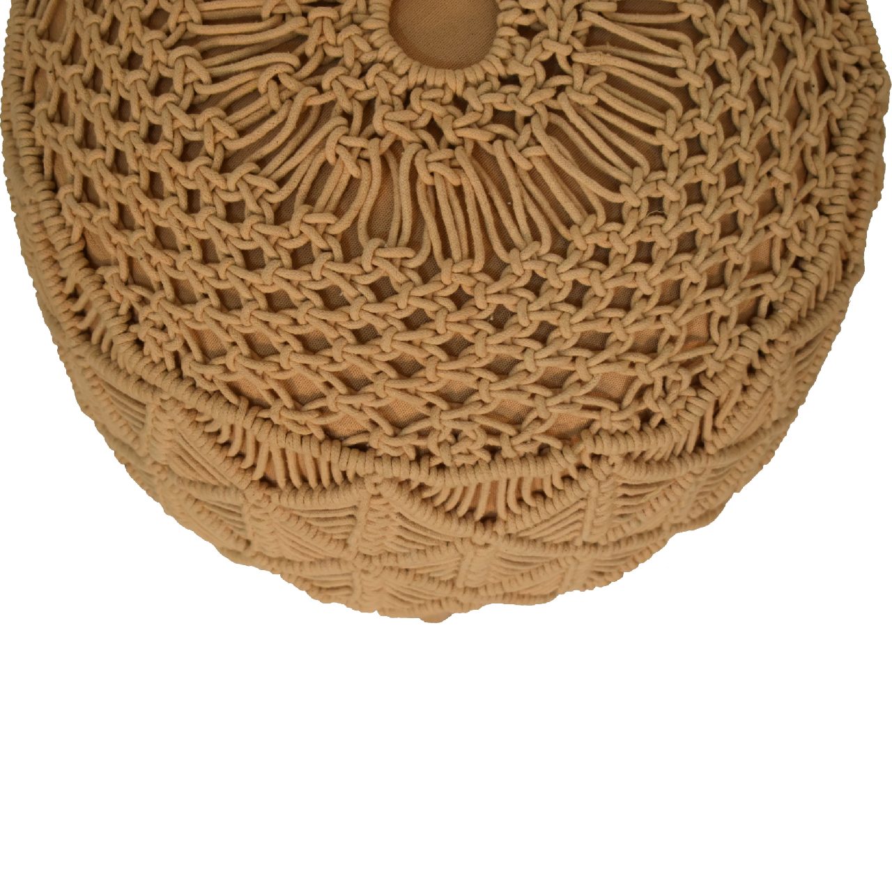 Crotchet Brown Footstool