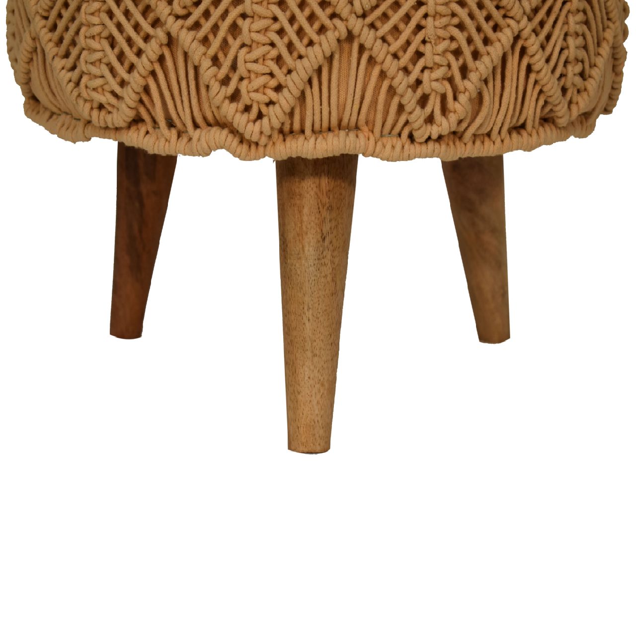 Crotchet Brown Footstool
