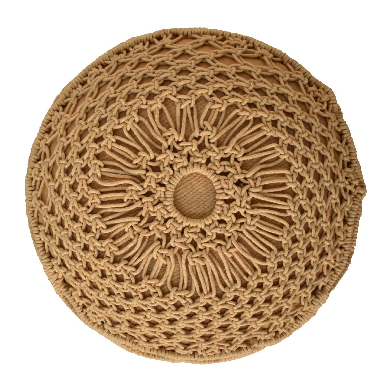 Crotchet Brown Footstool