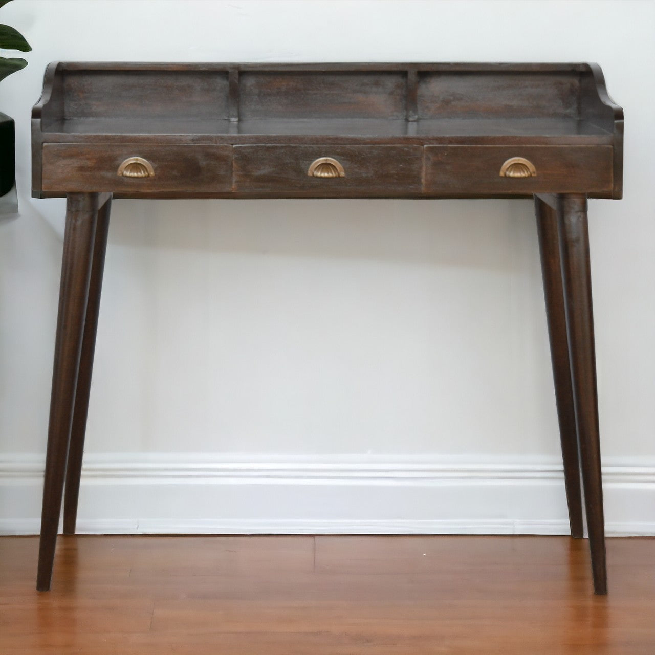 Walnut Gallery Shell Writing Desk