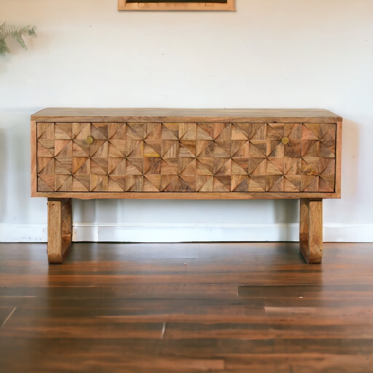 'U' Oak-ish Pineapple Bench