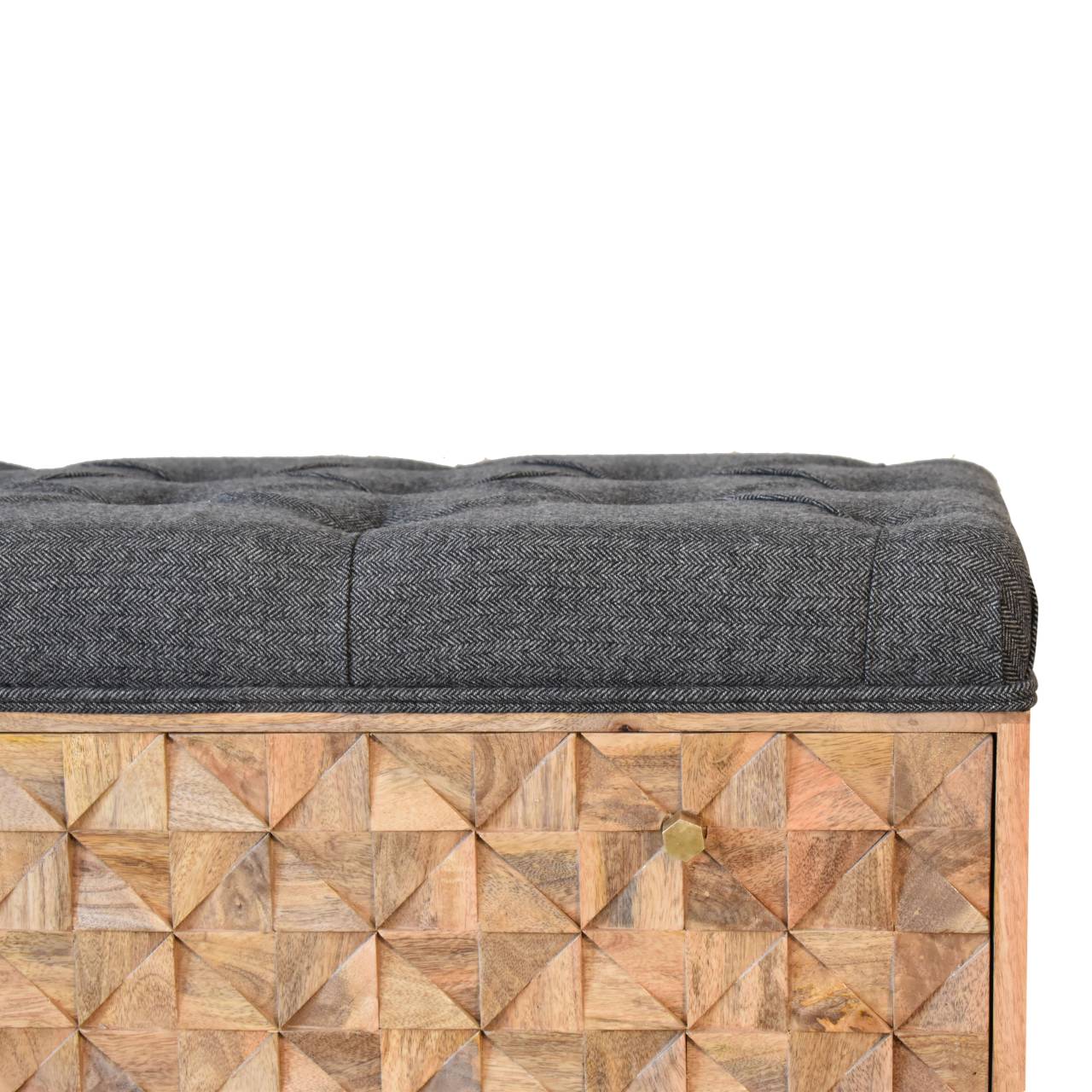 'U' Black Tweed Diamond Bench