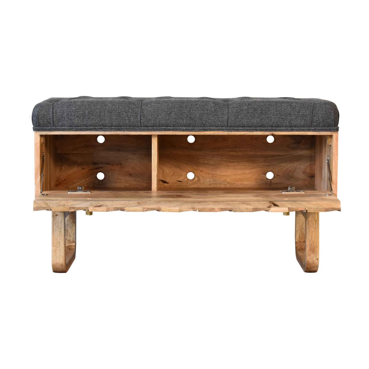'U' Black Tweed Diamond Bench