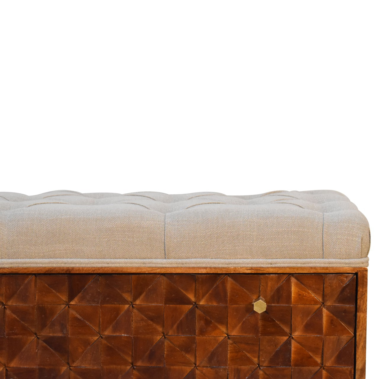 'U' Chestnut Diamond Bench