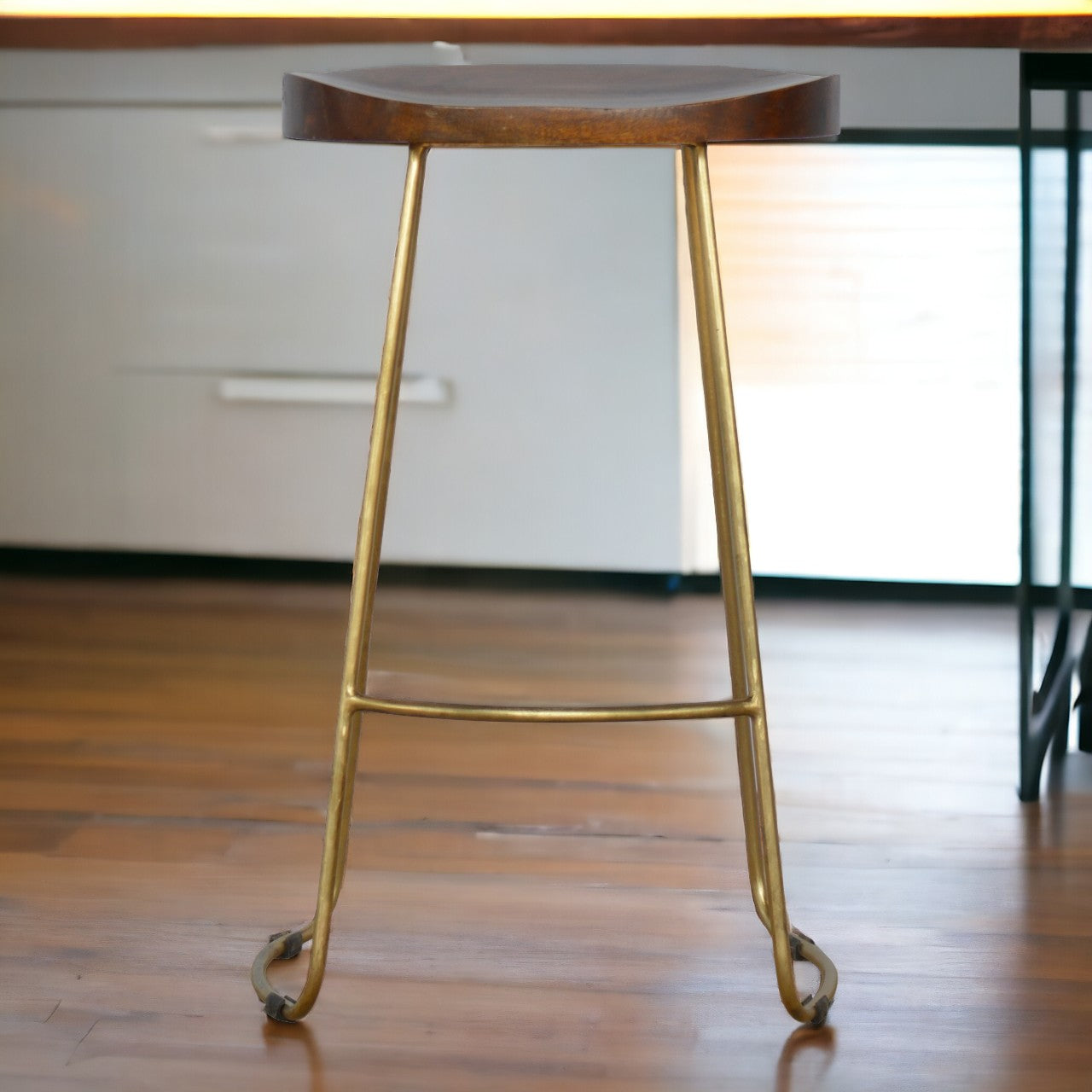 Gold Iron Bar Stool