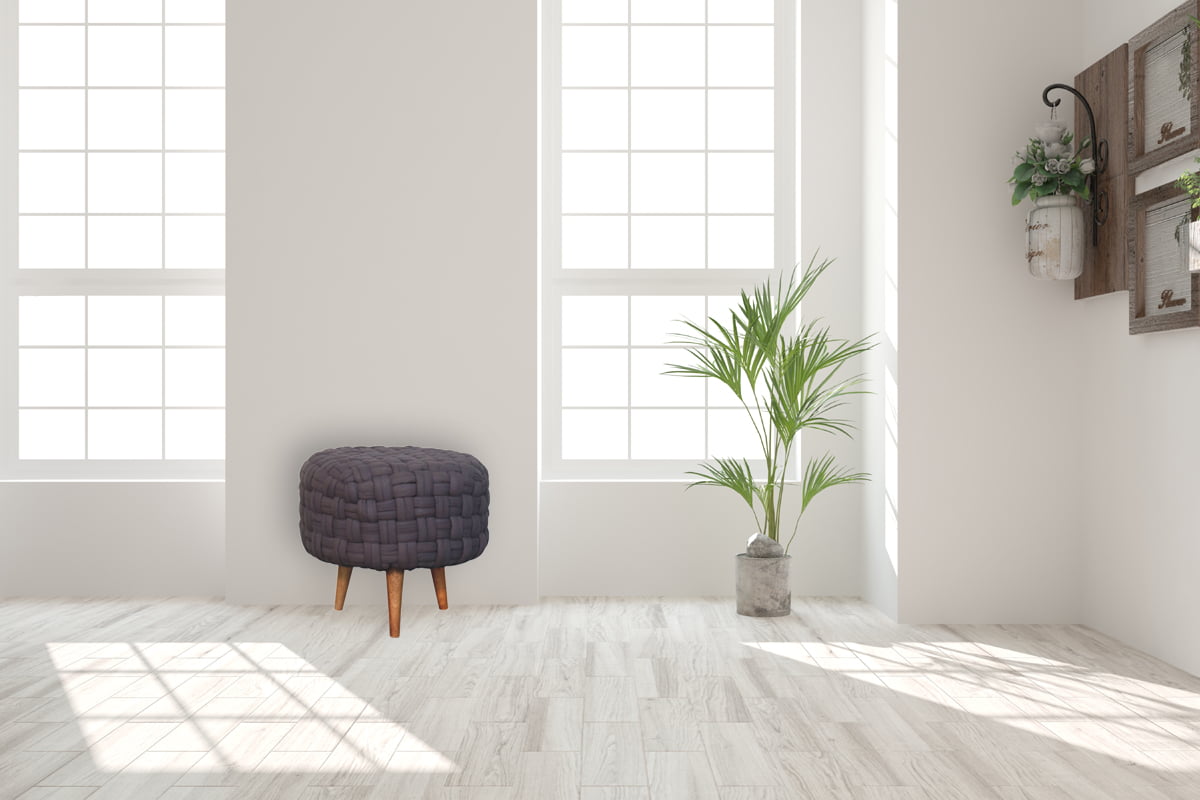 Grey Tube Footstool