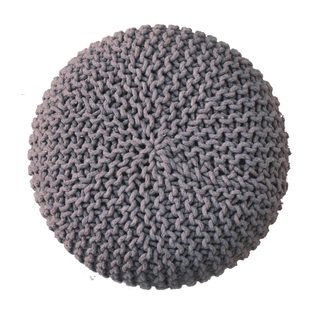 Artisan Furniture Solid Mango Wood Keeva Grey Round Footstool