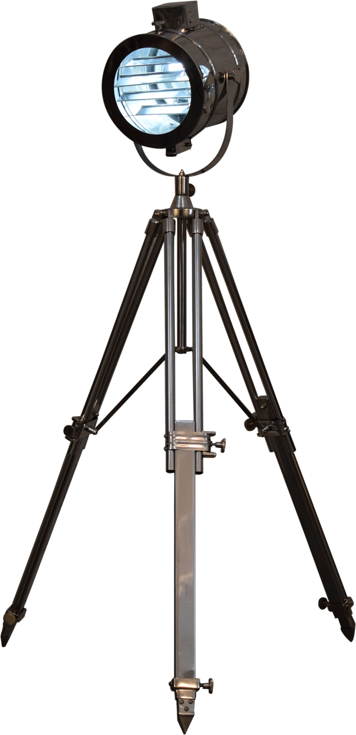 Chrome Tripod Spotlight Floor Lamp