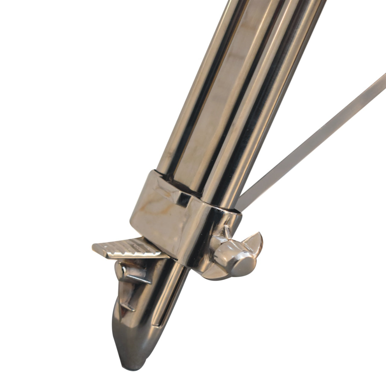 Artisan Tripod Floor Lamp with Chrome Base for Contemporary and Rustic Interiors