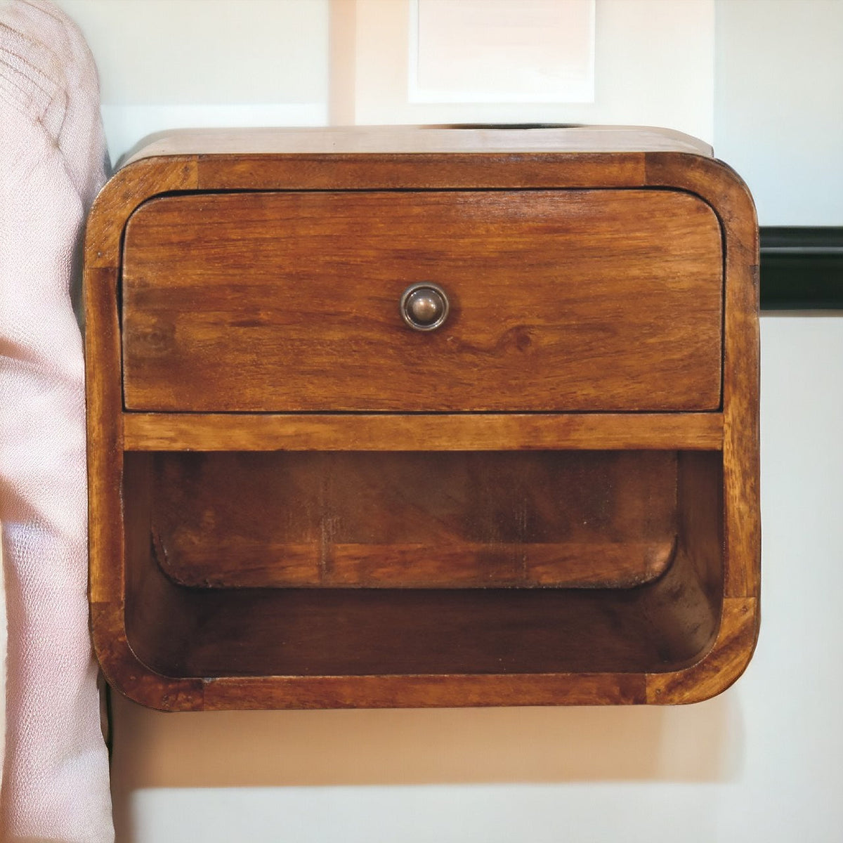 Mini Curve Floating Bedside Table