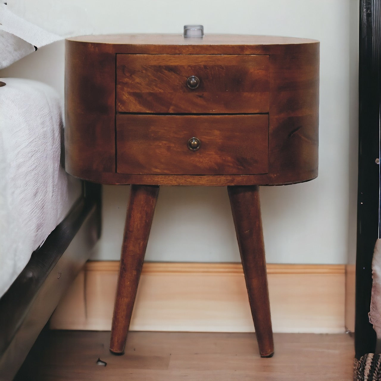 Chestnut Bedside with Reading Light
