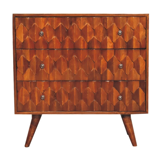 Pineapple Chestnut Carved Chest