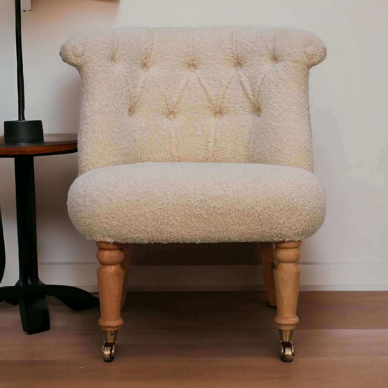 Boucle Cream Accent Chair
