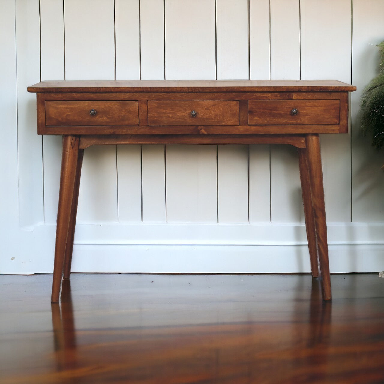 Large 3 Drawer Chestnut Console