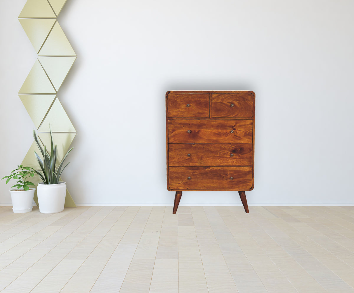 2 over 3 Curved Chestnut Chest