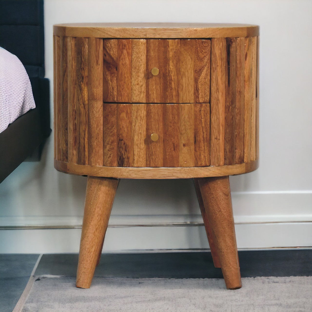 Stripe Bedside Table
