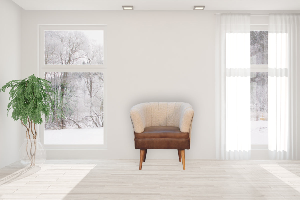 Boucle Cream Buffalo Armchair