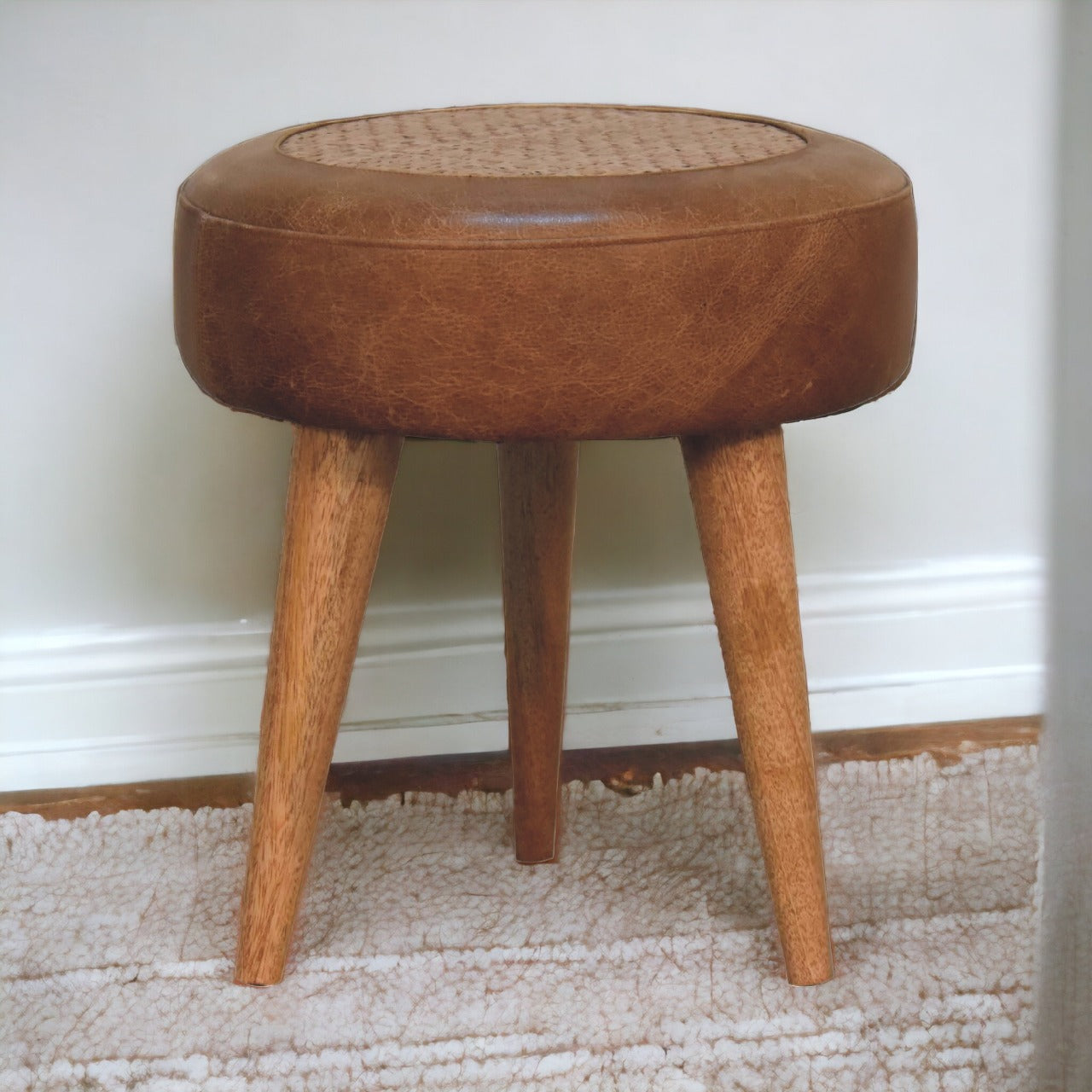 Seagrass Buffalo Footstool