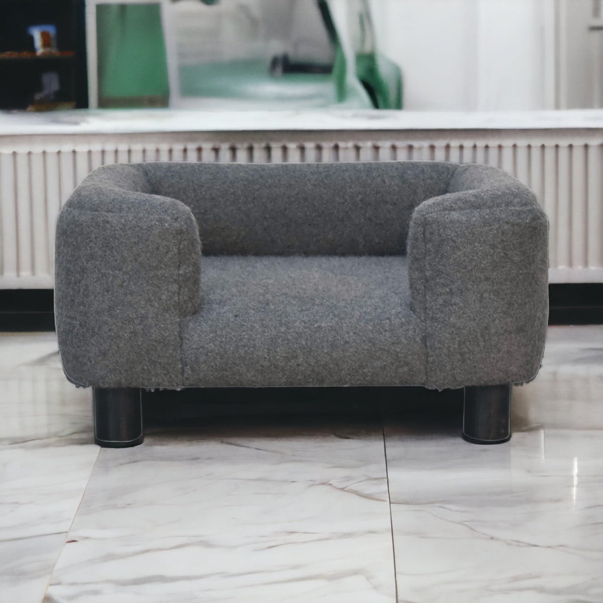 Mini Battleship Tweed Pet Sofa Bed