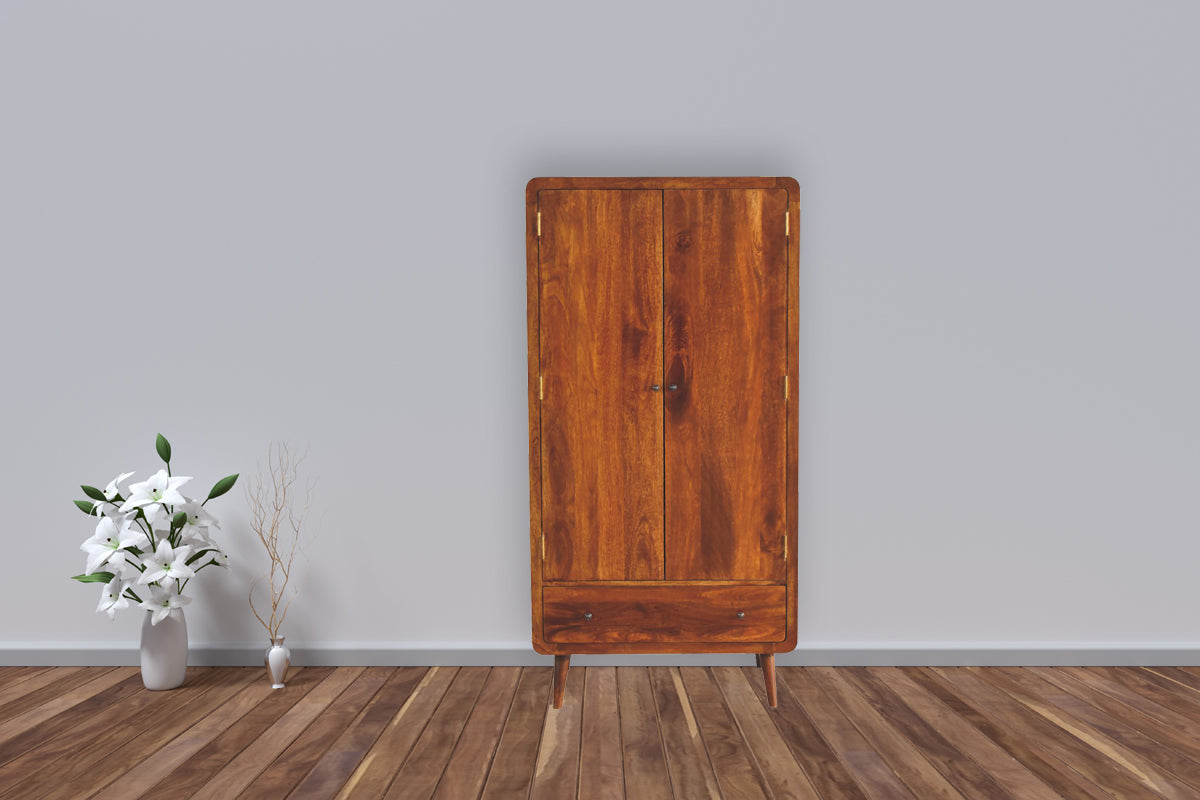 Curved Chestnut Wardrobe