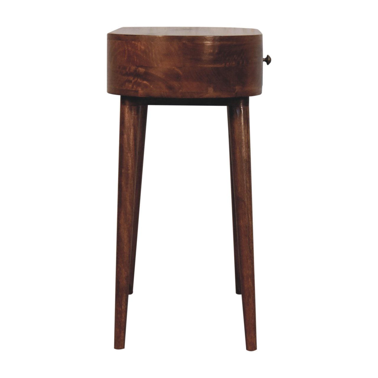 Honey Caramel Rounded Small Console Table