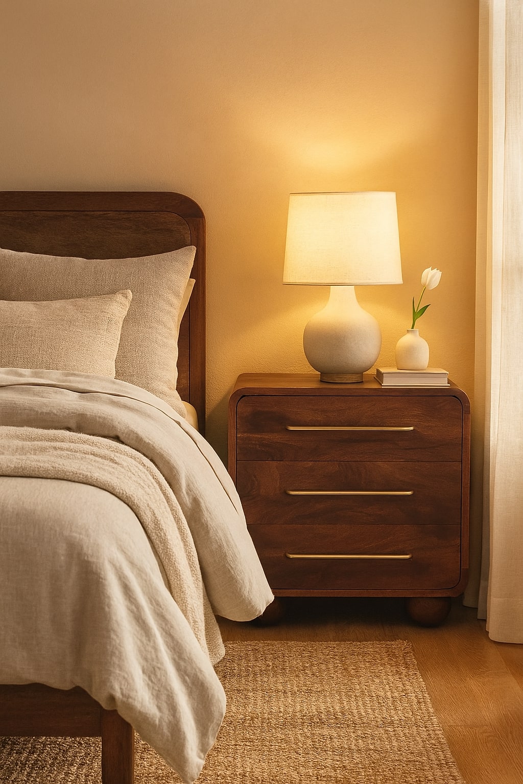3-Drawer Rounded Chest of Drawers