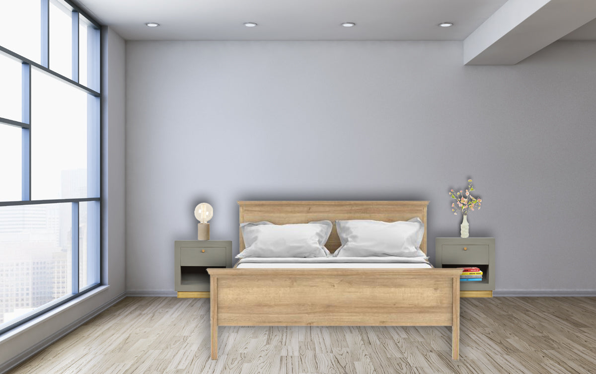 Cement Bedside with Open Slot