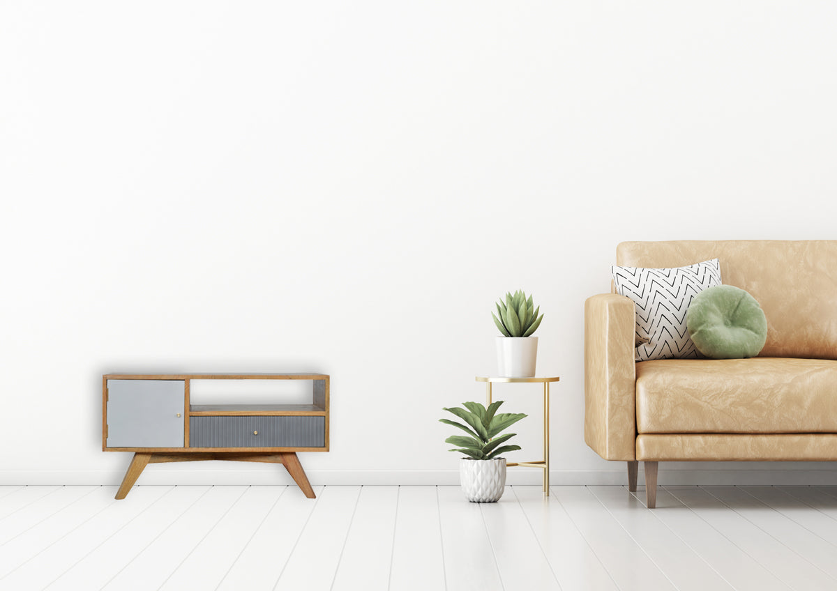 Line Grey Media Unit with Open Slot