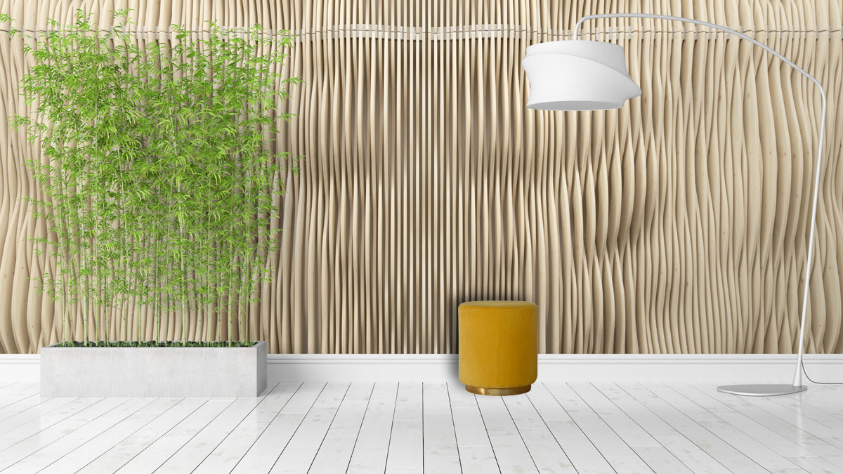 IN818 - Mustard Velvet Footstool with Gold Base