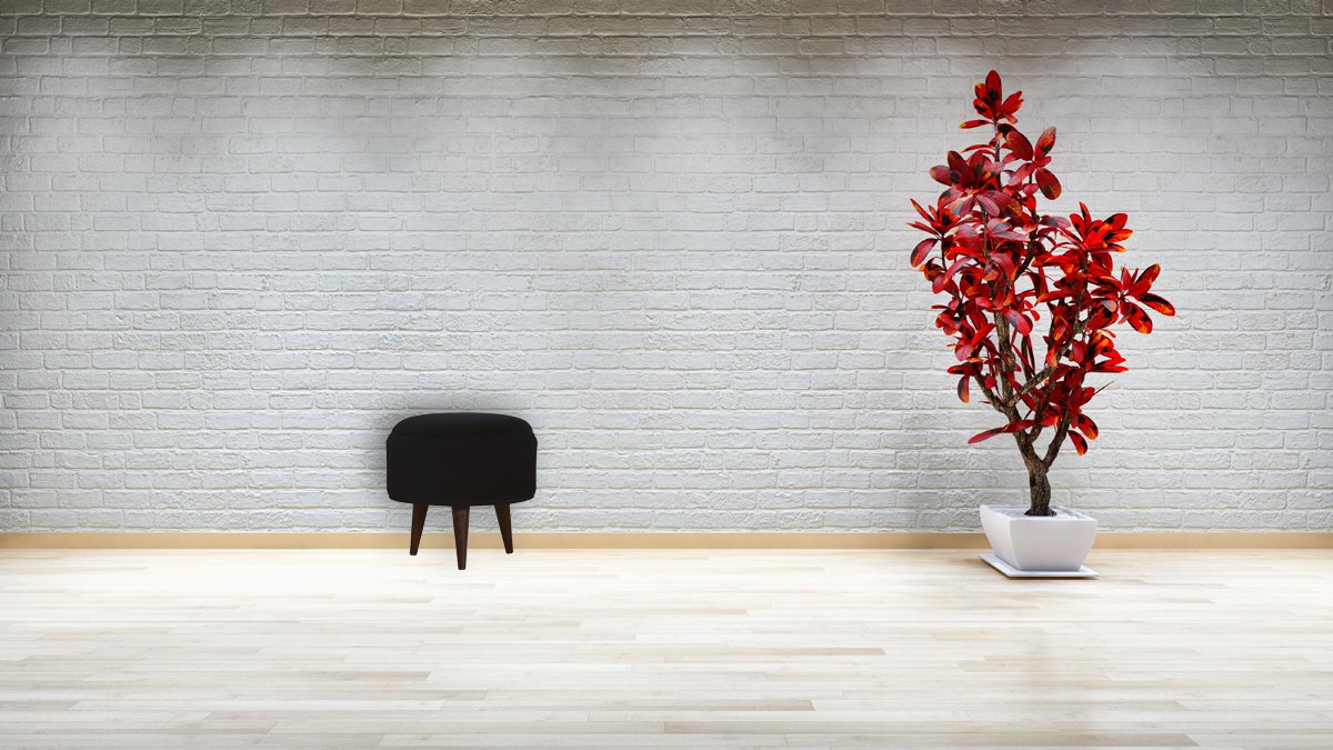 Black Velvet Nordic Style Footstool