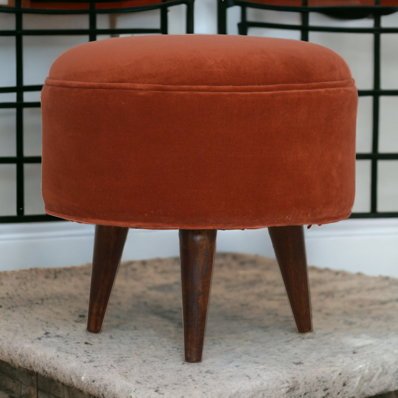 Brick Velvet Nordic Style Footstool