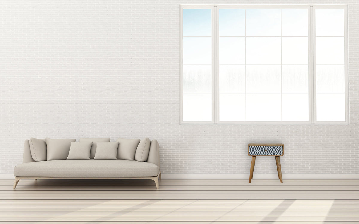 Monochrome Print Bedside