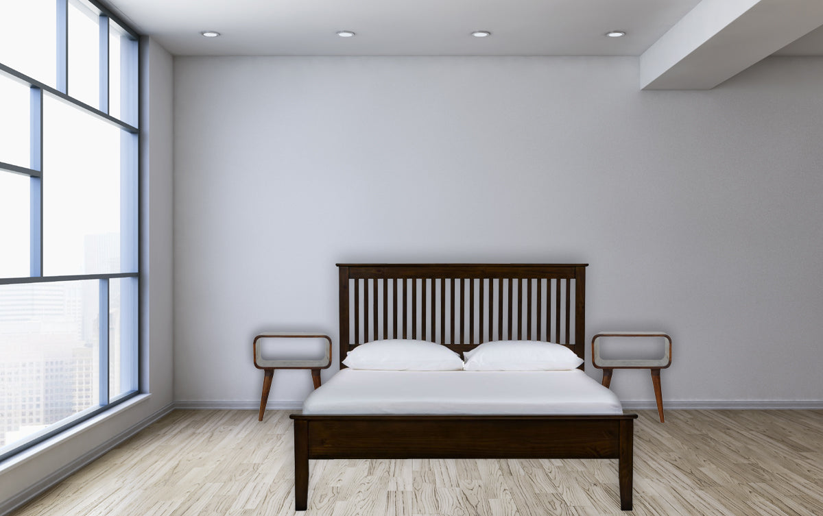 Chestnut Curved Edge Bedside