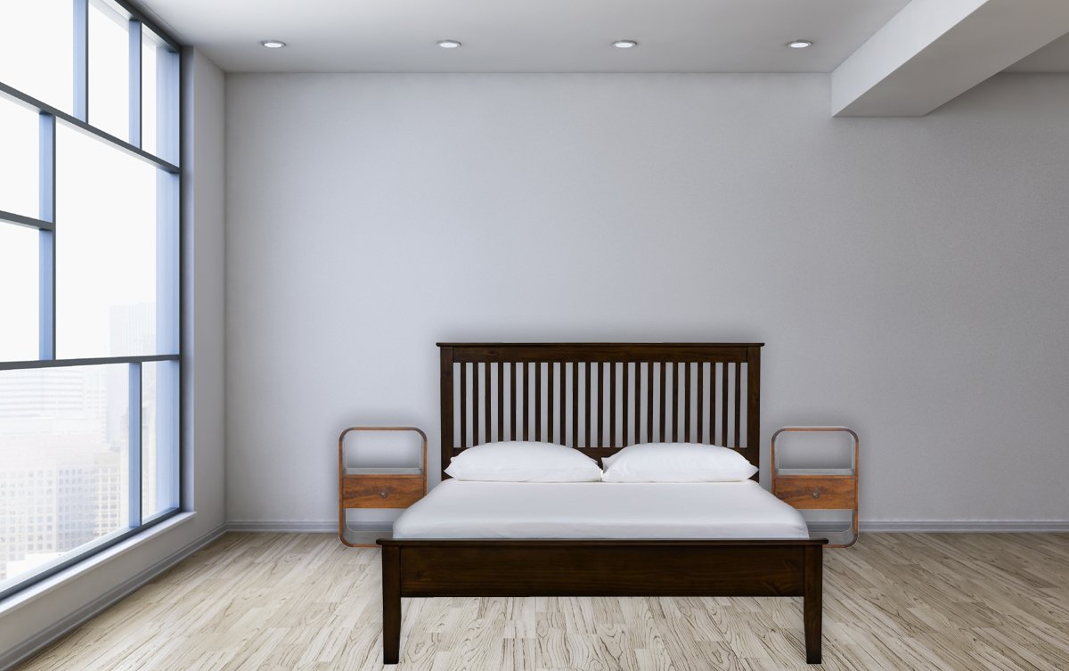 Chestnut Curved Edge Bedside