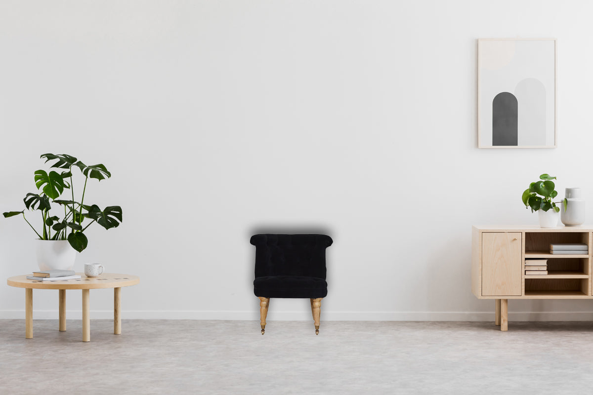 Black Velvet Accent Chair