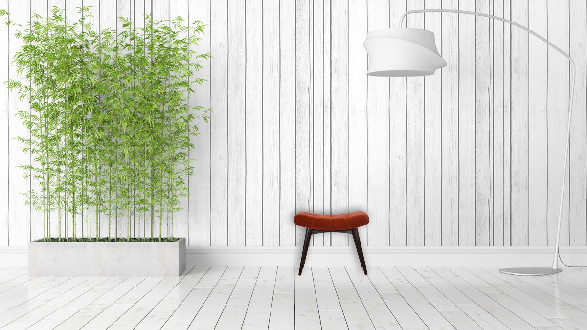 Brick Cotton Velvet Curve Bench