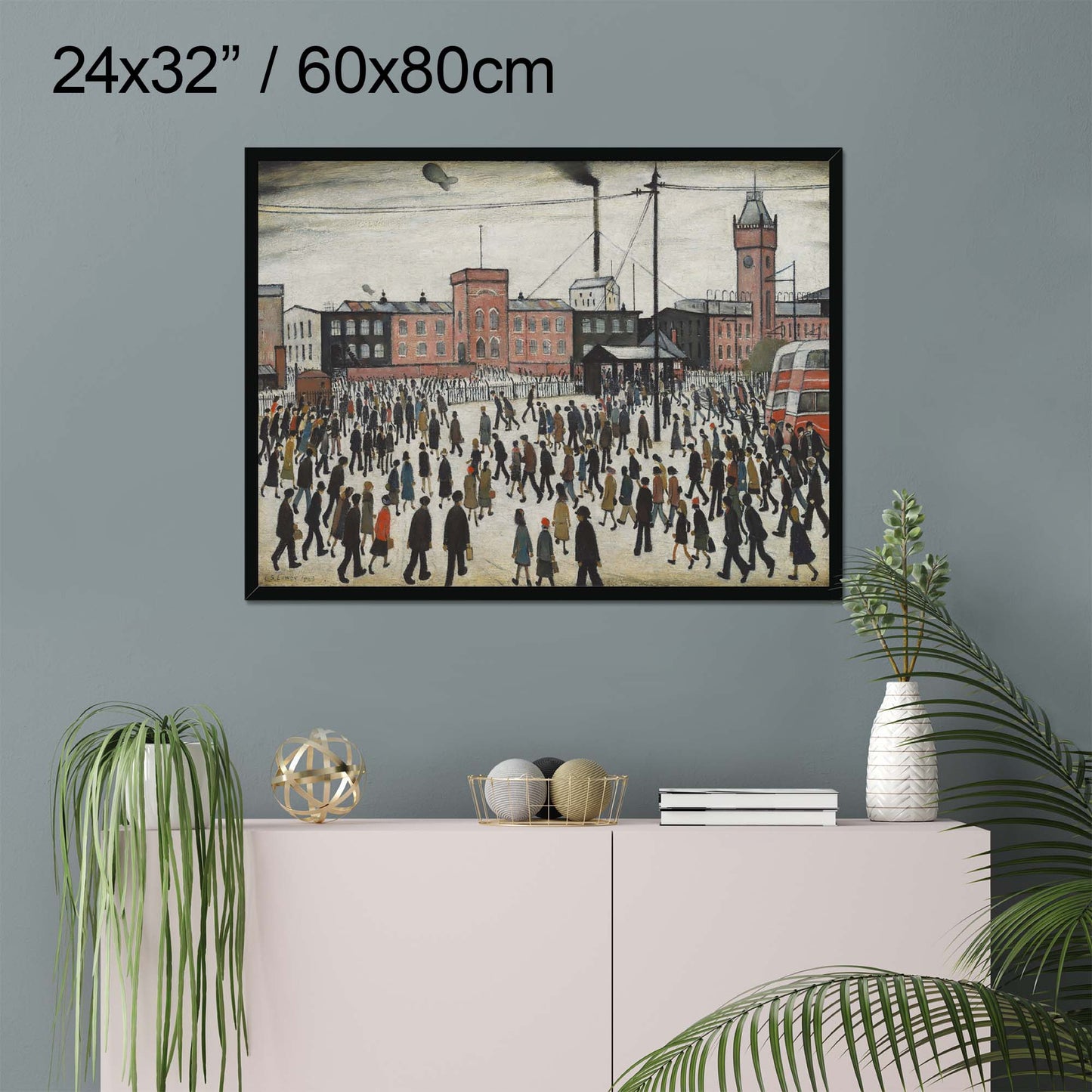 "Going to Work" by LS Lowry on Framed Prints, Canvas, Framed Canvas, Acrylic or Print-only